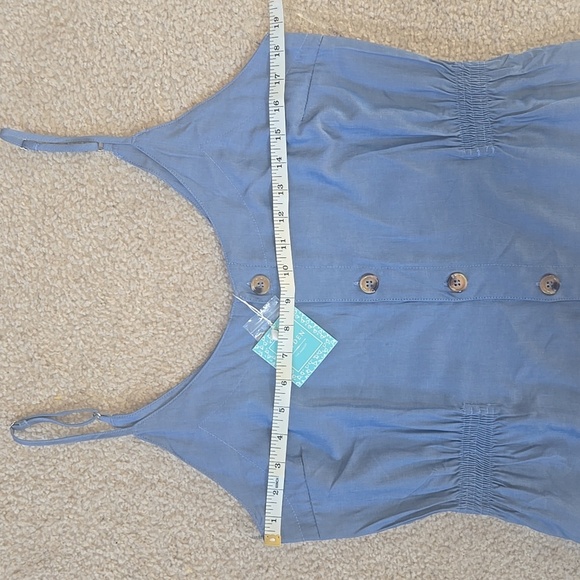 NWT Hayden Los Angeles Cropped Chambray Jumpsuit with Button Detail Size Large - Picture 5 of 12